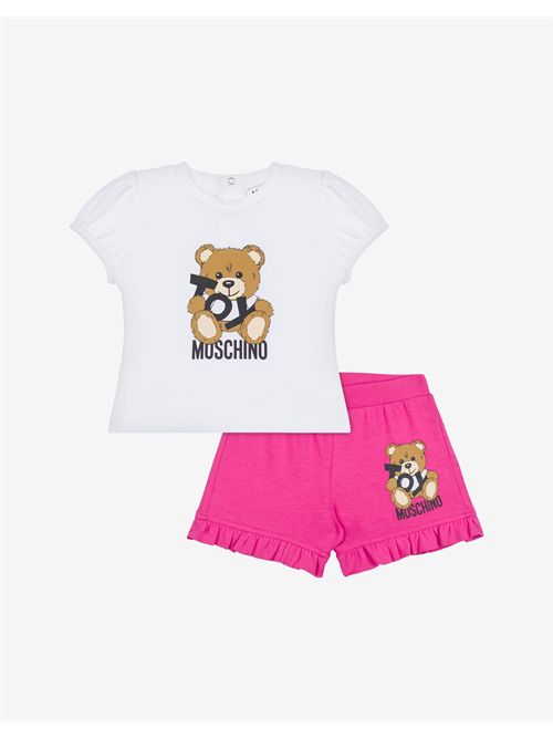 Completo t-shirt e short Teddy Bear MOSCHINO KIDS | MAG01OLBA00/83556
